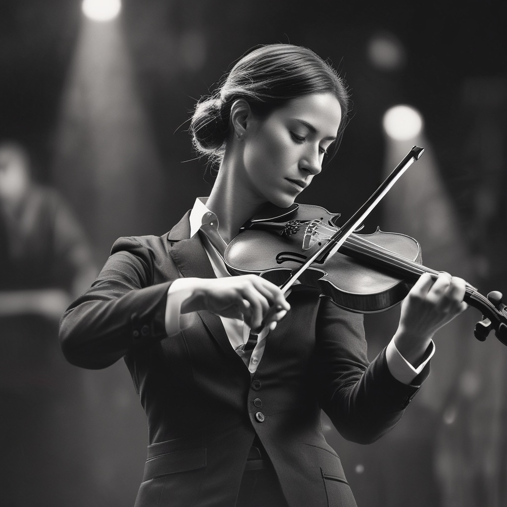 Violinist on stage photo